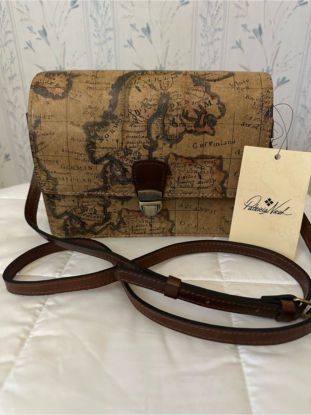 Patricia Nash European Map Print Crossbody